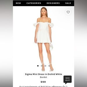 Sigma Mini Dress in Orchid White
Bardot